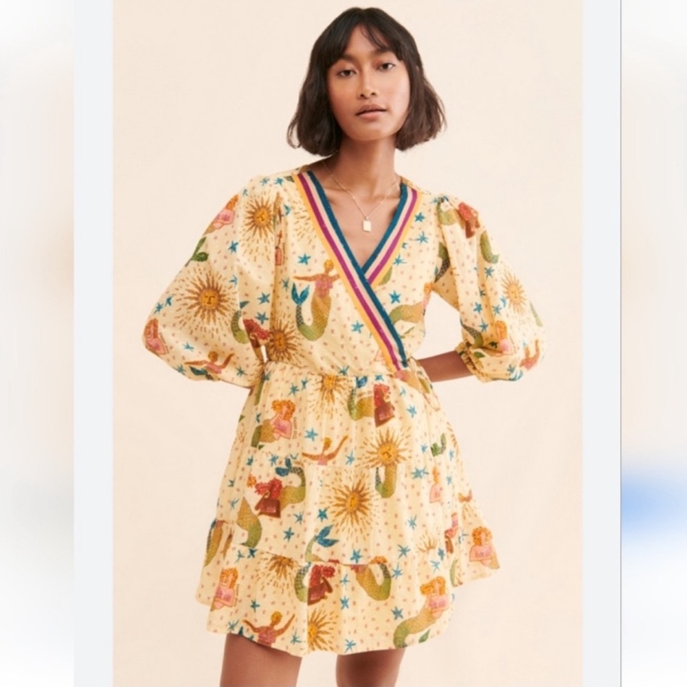 Farm Rio Mermaid Wrap Dress